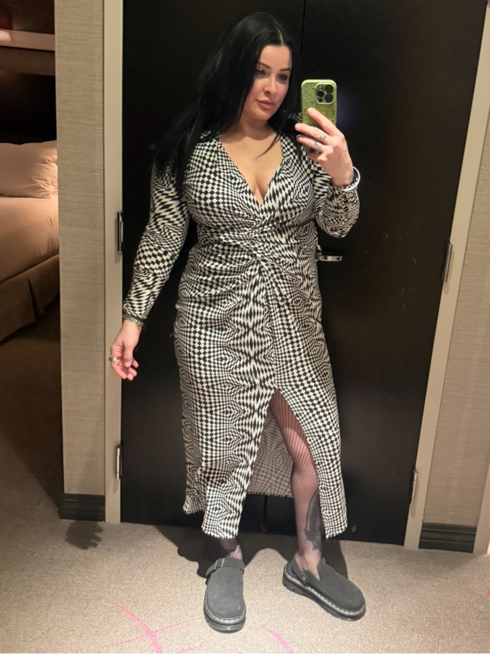 Zara Black & White Geometric Dress